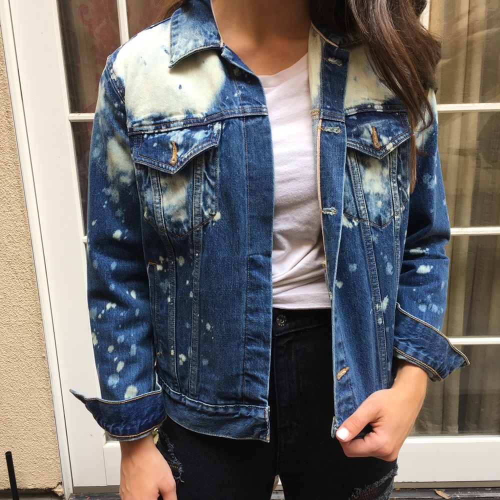 SPLATTER BLEACH JEAN JACKET